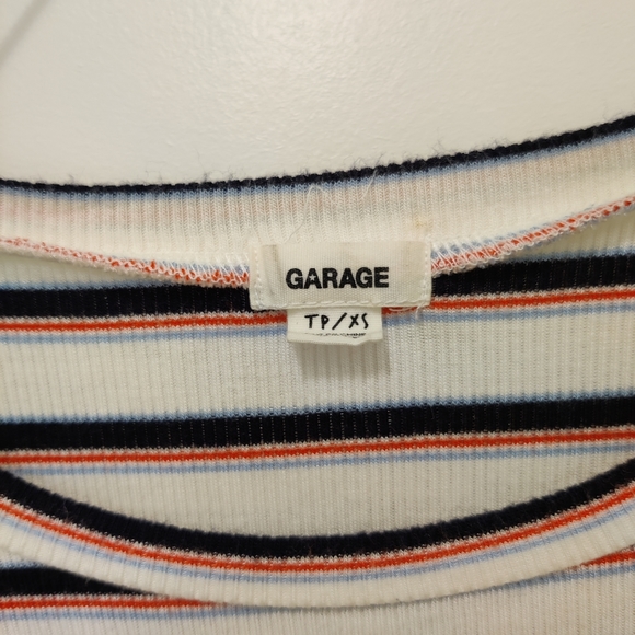 Soft ribbed stripe baby tee full length, stretchy comfy - Picture 7 of 7